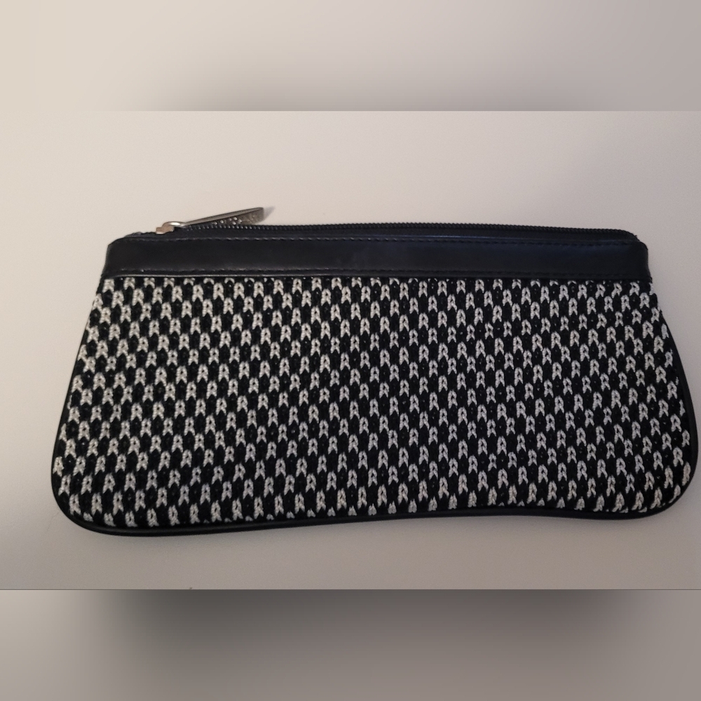 The Sak Elliott Lucca Black and White Small Makeup Pouch Bag